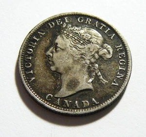 Canada 1899 Silver 25 Cents - Picture 1 of 2