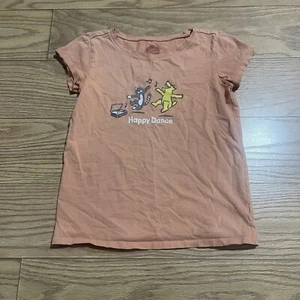 Life Is Good Happy Dance T-Shirt Girls Size Large 10 - Picture 1 of 4