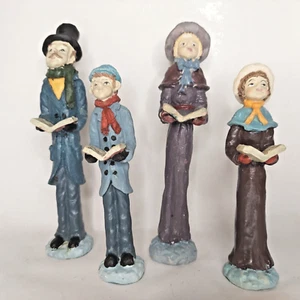 Vintage Dickens Christmas Carolers In Vintage Clothing Singing Nice Clean - Picture 1 of 4