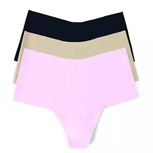hanky panky 294195 Breathe High Rise Thong Value 3 Pack Shapewear Size Large - Picture 1 of 4