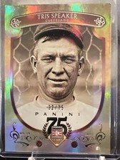 2014 Panini Hall of Fame Crusades Red /75 Tris Speaker #6 HOF
