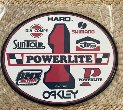 Placa de matrícula BMX ovalada de la vieja escuela de OGK JAPAN - POWERLITE BMX Foto 1 de 3