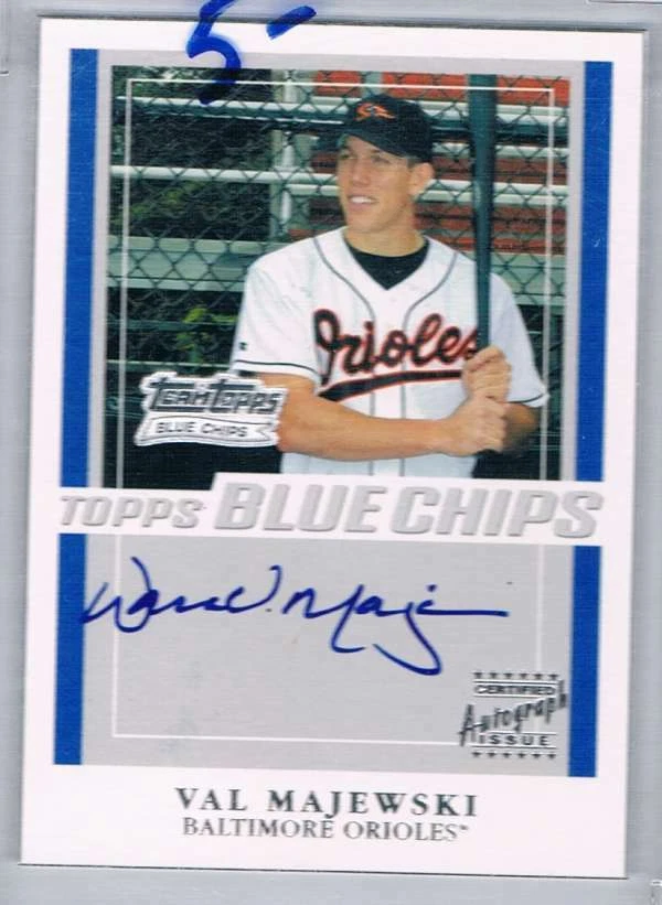 2003 Topps Blue Chips Autographs #VM Val Majewski Rookie Card Auto  - Image 1 of 1