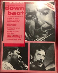 Down Beat Magazine Dec 10 1970 Herbie Mann Leon Thomas Jazz Ex-NM - Imagen 1 de 1