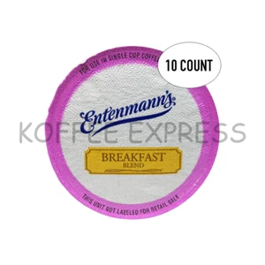 SINGLE SERVE K CUPS ENTENMANN'S COFFEE BREAKFAST BLEND 10 CT - Imagen 1 de 7