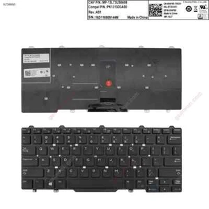 Teclado para portátil de EE. UU. para Dell Latitude 3340 3350 negro sin marco - Imagen 1 de 4