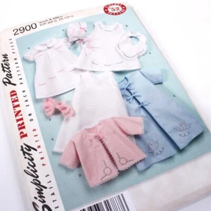 Simplicity 2900 Vintage '52 Reproduction Layette Bonnet Sewing Pattern Sz XXS-L - Picture 1 of 13