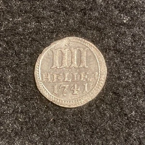 1741 Germany Hesse Cassel 4 Heller Billon Higher Grade - Picture 1 of 2