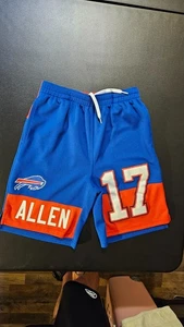 Josh Allen Buffalo Bills #17 9" Athletic Basketball Shorts Youth L Blue/Red - Picture 1 of 11