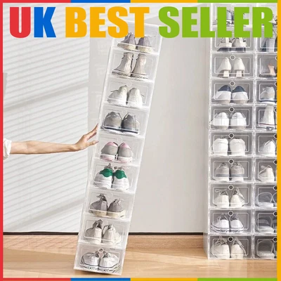 Interlocking 6/12  Pair Cube Shoe Storage Rack Compartment Shelf Organiser Box - Image 1 of 4