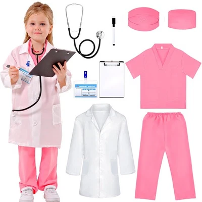 Disfraz de médico para niños con estetoscopio | Regalo de Halloween para niños pequeños Foto 1 de 4