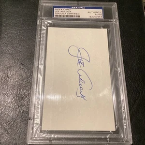 Joe Adcock Signed Auto Index Card Milwaukee Braves PSA DNA Baseball Slab D.1999 - Picture 1 of 7