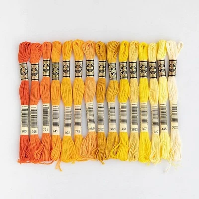French DMC Pure Cotton No.25 Embroidery Thread Orange Color 15 - Image 1 of 3