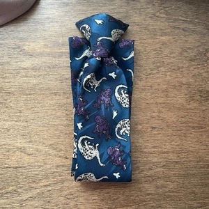 Funky Retro Boys Dinosaur Clip On Tie - Picture 1 of 13