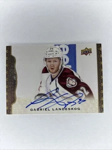 Gabriel Landeskog Auto 2014-15 Upper Deck Masterpieces Hockey #44 Avalanche - Imagen 1 de 2