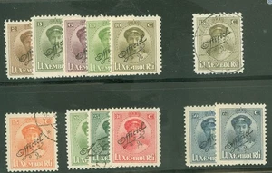 Luxemburg #O114-O118, O119, O121, O123-5, O127-30 gebraucht schöne Gruppe - Bild 1 von 1