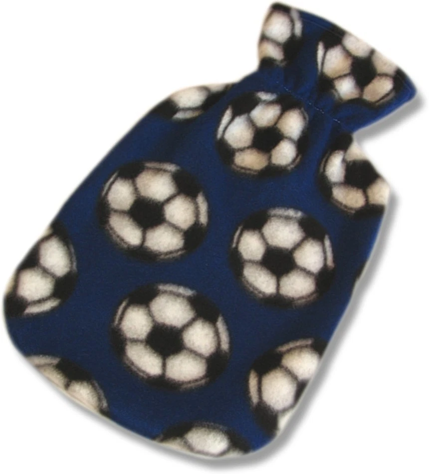 Cover For 2 Litter Hot Water Bottle - Soccer Print - New - Image 1 of 1
