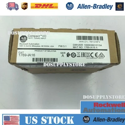 New  AB 1769-IA16 CompactLogix 16 Pt 120VAC D/I Module 1769IA16 US Free Tax - Image 1 of 4