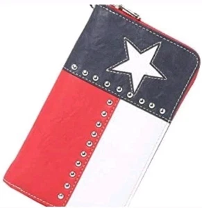 Montana West Texas Pride Wallet Patriotic Wristlet New 8x4.5x1.5" - Picture 1 of 5