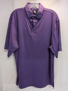 Camisa Polo FootJoy Para Hombre L Púrpura Golf Elastizada Rendimiento Sólida - Imagen 1 de 10