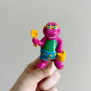 1993 Barney Summer Beach Figure Lyons Group Purple Dinosaur - Picture 1 of 7