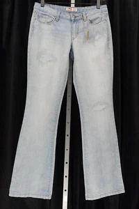 L.E.I. Junior Girl Ashley Distressed Lowrise Slim Boot Flare Jeans SZ 5 Regular - Picture 1 of 20