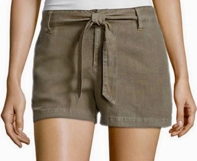Mujer Talla 30/10, PANTALONES CORTOS DE VESTIR DE LINO CON CINTURÓN a.n.a Pantalones Cortos Piedra Verde (#J13) Foto 1 de 2