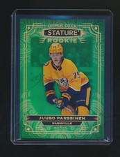 JUUSO PARSSINEN 2022-23 UPPER DECK STATURE GREEN RC PARALLEL 26/99 #155