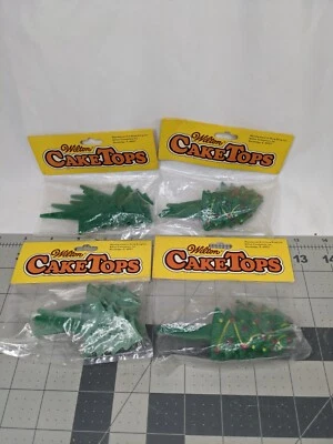 Lote de 4 paquetes de 6 adornos para pasteles Wilton vintage decoración árbol de Navidad Foto 1 de 4