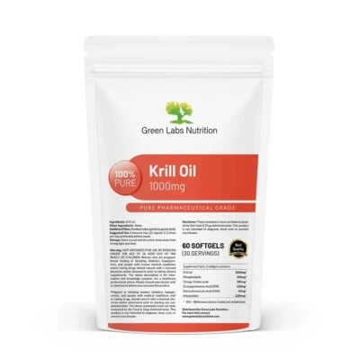 Olio di Krill Antartico 1000 mg – Omega-3 con Astaxantina Antiossidante Naturale - Immagine 1 di 4