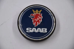 SAAB Black Edge, Blue,Chrome, Gold, Red Logo Wheel Center Cap Hub Cap 5236294 2. - Picture 1 of 3