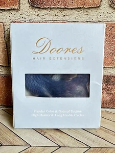 Doores 10pcs Hair Extensions Tape In Blue 30g 22" Human Hair Straight New - Picture 1 of 15
