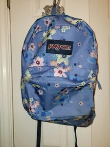 Jansport Backpack Floral Blue Paisley Comfort Bag - Picture 1 of 10