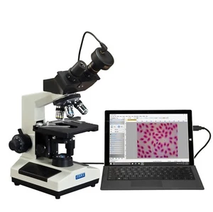 OMAX 40X-2000X Binocular LED Phase Contrast Compound Microscope w 9MP Camera - Picture 1 of 8
