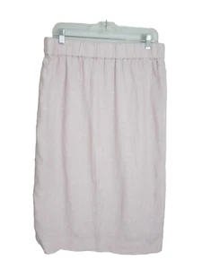 Neu J Crew Damenrock groß lavendel lila 100 % Leinen gefüttert elastischer Bund - Bild 1 von 10