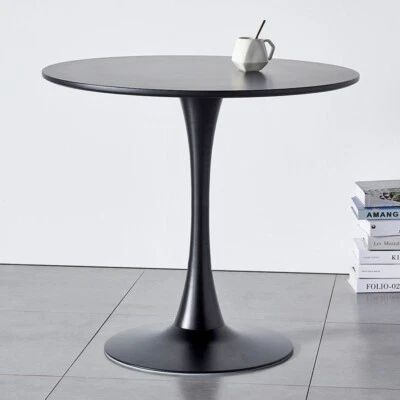 HOME-GARDEN-TRENDS Black Tulip Style Table Round Dining Table Coffee Table & Pedestal Base Modern