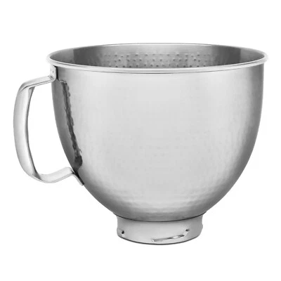 KitchenAid 5KSM5SSBHM Schüssel gehämmerter Edelstahl 4,8L mit Griff  - Bild 1 von 2