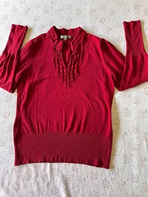 Pullover rojo clásico para mujer, talla L Foto 1 de 4