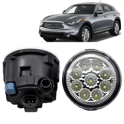 2PC 9LED Front Fog Lights Lamps For Nissan Infiniti G25 G37 Q60 Sedan 2010-2014 Foto 1 de 4