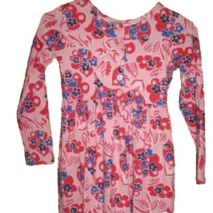 Hanna Andersson Floral Dress Long Sleeves Size 130/ US 8 - Picture 1 of 4