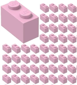 ☀️Lego x50 BRIGHT PINK 1x2 Bricks blocks Part Pieces Bulk Lot Legos #3004 Friend - Picture 1 of 2