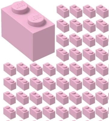 ☀️Lego x50 ROSA BRILLANTE 1x2 bloques de ladrillos piezas lote a granel Legos #3004 amigo Foto 1 de 2