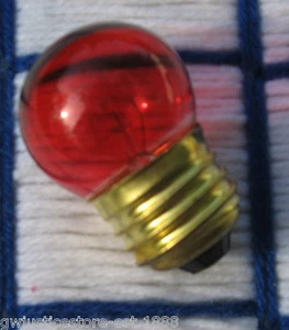 BOXof25new OUTDOOR Christmas RED TINT regular base sign LIGHT BULBS 7.5 WATT S11 - Picture 1 of 4