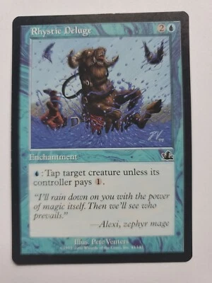 MTG Magic The Gathering Card Rhystic Deluge Enchantment Blue Prophecy  - Image 1 of 2