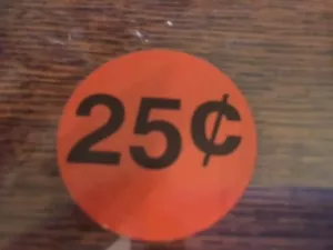 Original A&A 25 Cent 0,25 PREIS ABZIEHBILD AUFKLEBER Gumball Süßigkeiten Automat - Bild 1 von 1