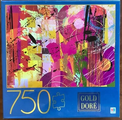 Puzzle Núcleo Dorado RARO COMP Rosa Retro Vintage 750 piezas 27" x 20" Ángulos Difíciles Foto 1 de 3
