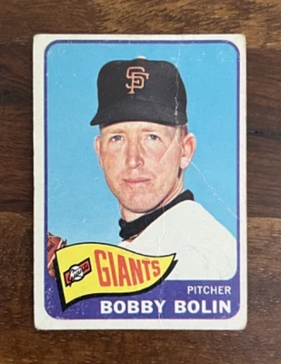 Tarjeta de béisbol 1965 Topps Bobby Bolin San Francisco Giants #341 Foto 1 de 2