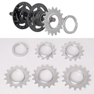 Piñón de bicicleta compatible engranaje + anillo de bloqueo para bujes de pista 13T 14T 18T - Imagen 1 de 16