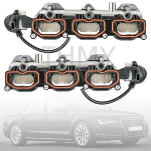2X Left + Right Side Intake Manifolds compatible Audi A6 A7 Q7 S4 Touareg 3.0T - Picture 1 of 6