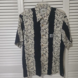 Kahanamoku Duke Hawaiian Floral Button Shirt Mens Medium 100% Cotton Made in USA - Picture 1 of 6